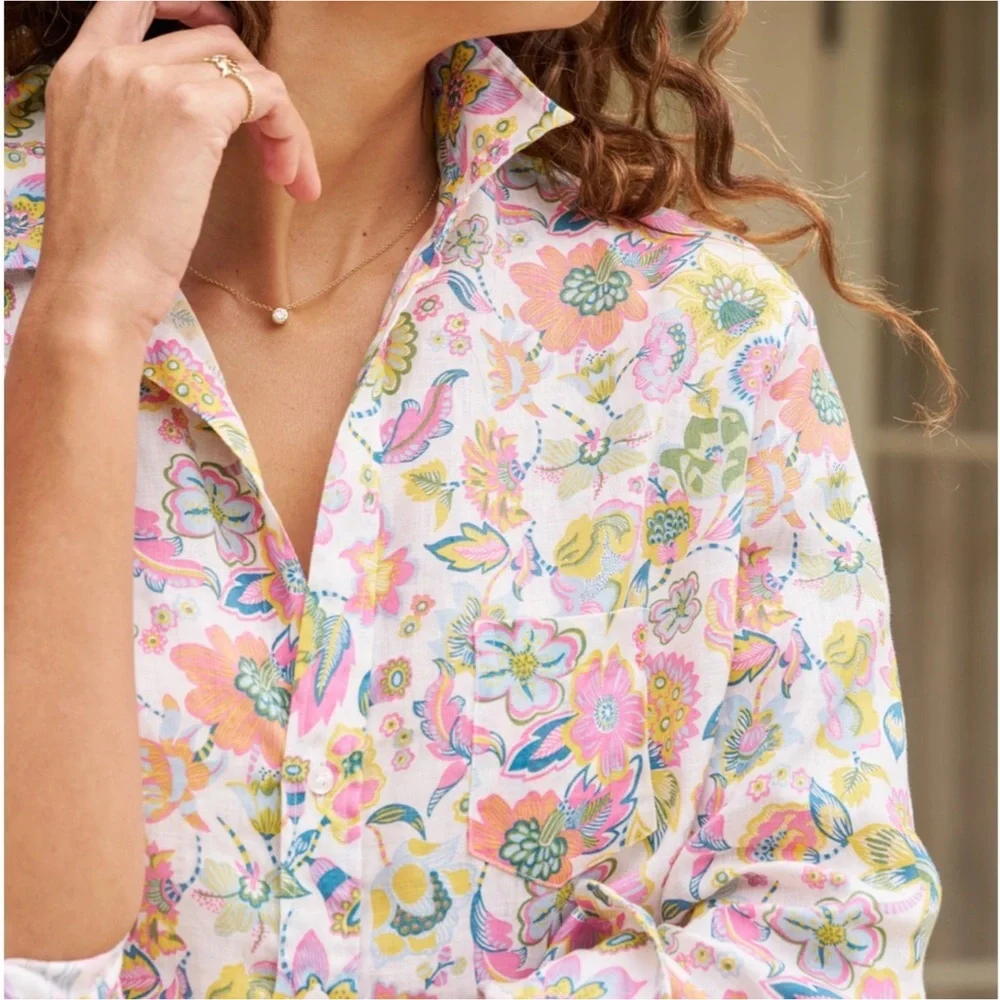 Frank & Eileen Relaxed Button-Up Linen Shirt - Picture 2 of 7